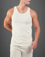 Camiseta sin mangas Game Bambú - Blanco Pergamino