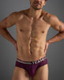 Racer Mesh Brief - Eggplant