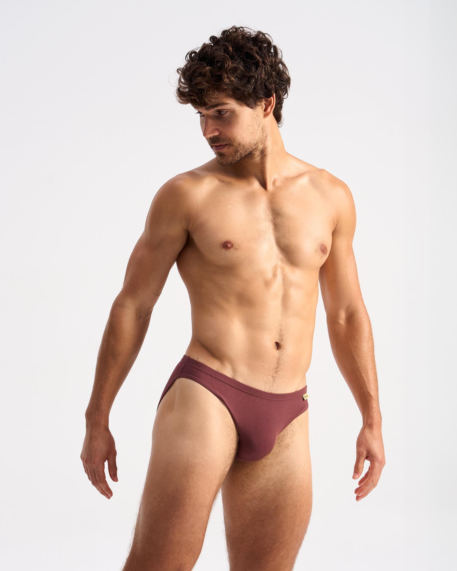 Retro Bikini Brief - Mahogany