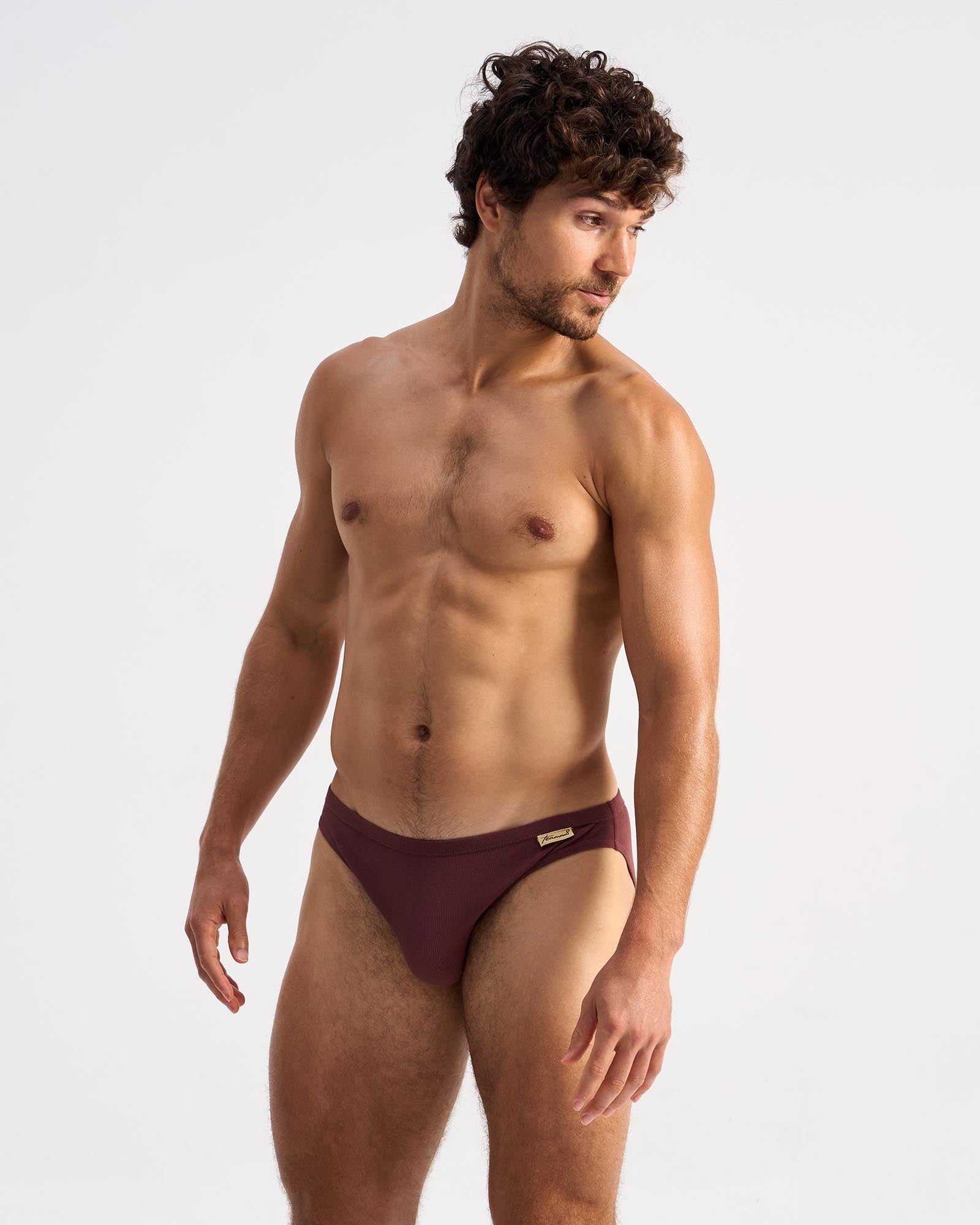 Retro Bikini Brief - Mahogany