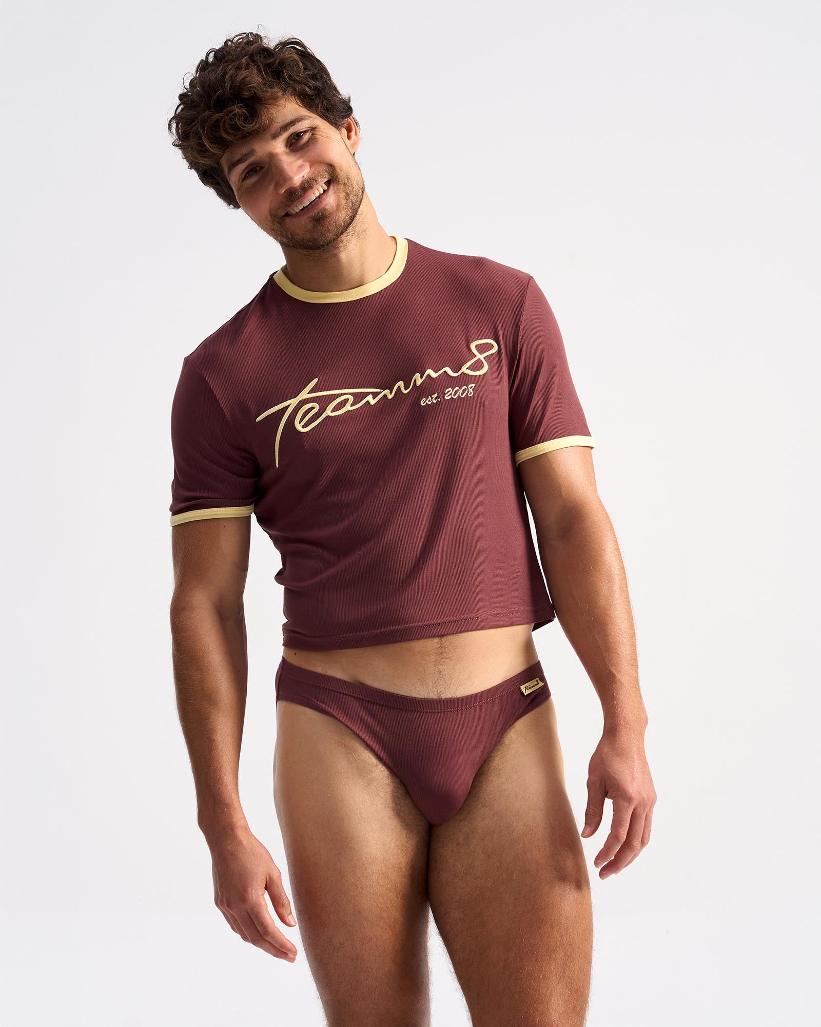 Retro Bikini Brief - Mahogany