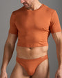 Body Bamboo Crop Tee - Burnt Sienna