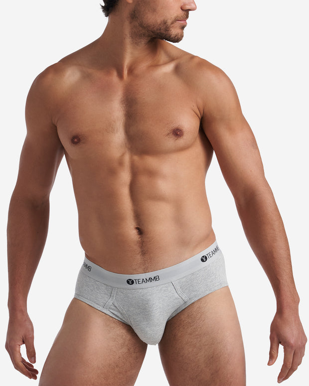 Classic Brief - Mid Grey Marle, Men's Underwear Briefs